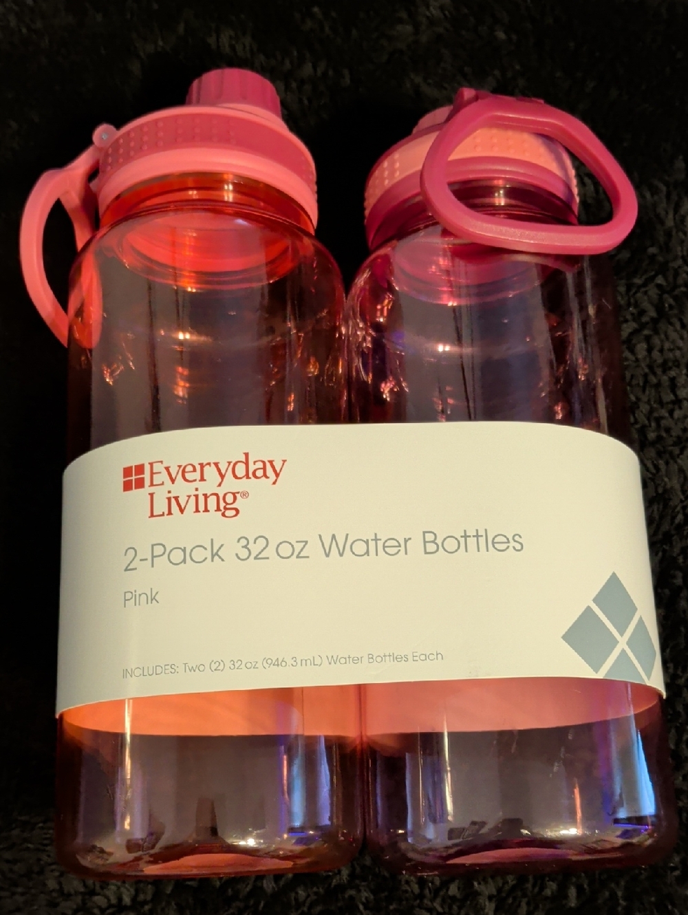 Pink 2-Pack Water Bottles